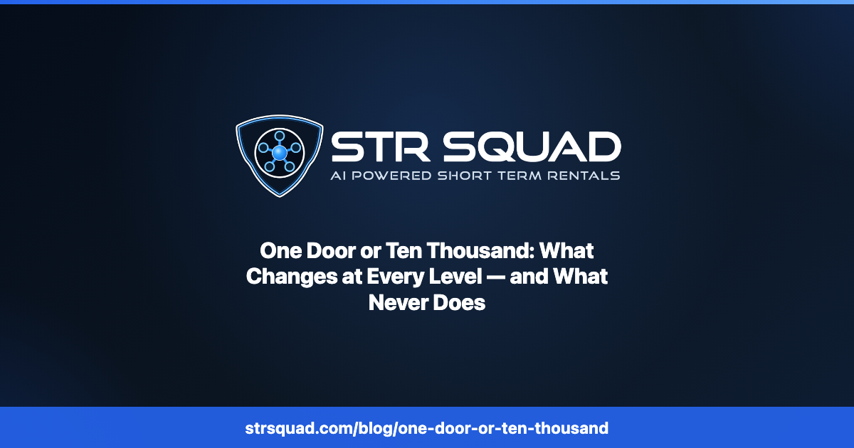 One Door or Ten Thousand — the STR Squad scale story, level by level